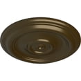 thumbnail image 3 of Ekena Millwork 12"OD x 1"P Traditional Ceiling Medallion (Fits Canopies up to 2 3/4"), Hand-Painted Brass, 3 of 6