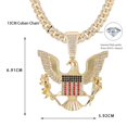 thumbnail image 2 of Bald Eagle badge necklace&Pendant Charm Animal Chain Necklace 14K Yellow Gold Iced Out Crystal Cuban chain Men Hip Hop Jewelry gift, 2 of 5