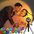 thumbnail image 2 of FYBTO Sunset Lamp Projection, 16 Colors Changing Projector 360 Degree Rotation LED Mellow Floor Lamp Rainbow Night Light for Photography/Party/Home Decor/Bedroom/Living Room for Girlfriend, 2 of 5
