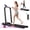 Black-14% incline with handle, variant on SONITU 14% Incline Walking Pad with Vibration Plate, 3.0HP Under Desk Treadmill for Home Office, Walking Pad with Desk, 300LBS Capacity
