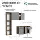 thumbnail image 4 of Mueble de Cocina Compacto 120cm Marrón/Gris Easy Madesa, 4 of 10