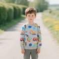 thumbnail image 2 of Rimyaw Toddler Boys Cars Dinosaur Sweatshirts 2-Pack Sets Pullover Cotton Tops Kids Clothes 3T, 2 of 8