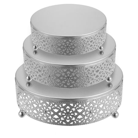 

3pcs Cake Stand Lotus Edge Cookies Cupcake Dessert Stand Dessert Display Round Metal for Dessert Table Wedding Birthday Anniversary Parties