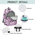 thumbnail image 4 of Butterfly and Floral Purple Pattern Cute School Backpack with Padded Back and Adjustable Shoulder Straps 13.4"x11"x4.7", 4 of 5