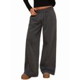 thumbnail image 1 of Pantalones Deportivos de Pierna para Mujer, Cintura Alta, Holgados, con Cordón Interior y Pierna Recta. Gris Carbón XS, 1 of 9