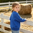 thumbnail image 6 of DOZINSIX 2 Pack Toddler Girls Crewneck Sweatshirts Kids Cotton Cute Embroidered Long Sleeve Fall Winter Pullover Tops, 6 of 9
