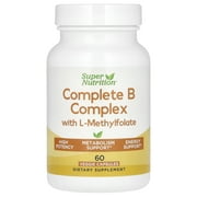 Super Nutrition Complete B Complex with L-Methylfolate, 60 Veggie Capsules