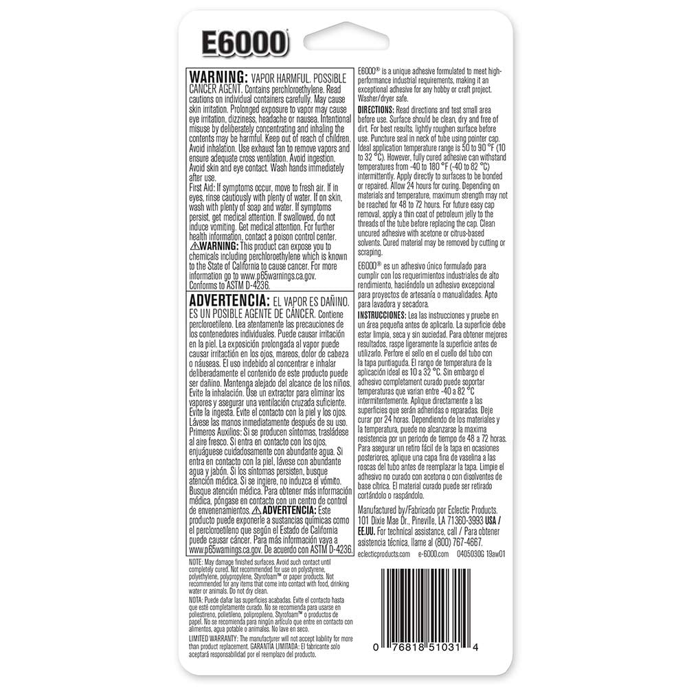 E6000 5510310 Craft Adhesive Mini (5 Pack of 4)