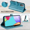 thumbnail image 6 of Compatible with Samsung Galaxy A51 5G Wallet Case, Galaxy A51 5G Case Leather with Card Holder Magnetic Kickstand Wrist Strap Flip Shockproof Case for Samsung Galaxy A51 5G Life Tree Blue, 6 of 14