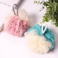 thumbnail image 2 of Cute Bath Ball, Large Bath Flower rubbing Back Bath Flower Color-Blocked Household foaming Soft Bath Bomb, Unpackaged, Rice + Coffee, 2 of 5
