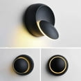 thumbnail image 3 of LNGOOR LED Wall Light, Round Crescent Wall Lamp, Moon Night Staircase Aisle Bedroom Living Room Lamps, White, 3 of 7