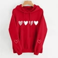 thumbnail image 5 of Staron Winter Hooded Sweatshirt for Women Valentine's Day Printed Pullover Casual Long Sleeve Fashion Hoodie Loose Oversized Top, Red 3XL, 5 of 7