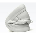 thumbnail image 5 of Men's Invisible Height Increasing Leather Sneakers Breathable Elevator Shoes Color: White Size: 44, 5 of 7