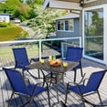 thumbnail image 2 of Costway 4 PCS Patio Rocking Chair Heavy-Duty Metal Rocker Outdoor Anti-Slip Navy, 2 of 9