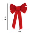 thumbnail image 3 of Lazo Rojo con cable de Navidad, regalo de corona de Navidad, lazo enorme, adornos navideños para interiores y exteriores, decoración con lazo para vacaciones, 4 Uds., 3 of 5