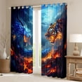 thumbnail image 2 of Castle Fairy Tiger Dragon Black Out Curtains,Gothic Curtains Pack of 2 (42x63 Each), 2 of 6