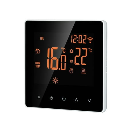 Wi-Fi Smart Thermostat Digital Temperature Controller APP Control LCD DisplayTouch Screen Week Programmable Electric Floor Heating Thermostat for Home School Office Hotel