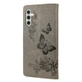 thumbnail image 5 of TECH CIRCLE Case for 2023 Galaxy A14 5G 6.6" - Embossed Butterfly Flip Wallet Case, Gray, 5 of 6