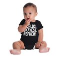 thumbnail image 4 of Worlds Okayest Nephew Aunt Uncle Joke Bodysuit Jumper Boys Infant Baby Brisco Brands NB, 4 of 6