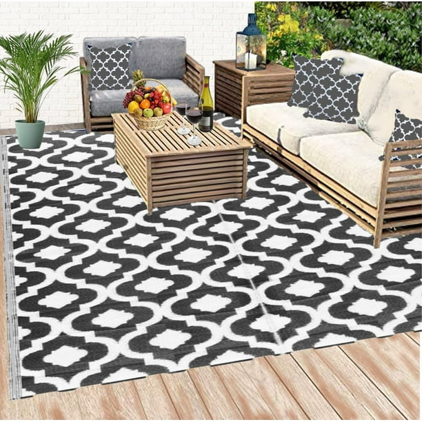 BalajeesUSA 6'x9' Patio Rug RV Mat Indoor Outdoor Rug Plastic straw