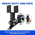 thumbnail image 4 of 4x4 Heavy Duty Roof Riser Brackets Kit 3 Pack, Adjustable Angle Pergola Brackets, Black Metal Roof Riser Beam Bracket for Roof, 4 of 9