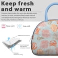 thumbnail image 3 of Elegant Crab Design Women's Lunch Box - Ocean Theme Insulated Reusable Bag, Leakproof High Capacity Cooler Tote with Pockets for Work & Travel, 3 of 4
