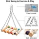 thumbnail image 4 of Juguetes para pájaros, juego de 8 juguetes masticables de madera natural para loros, campana colgante, columpio para jaula, apto para pinzones, periquitos pequeños y otros., 4 of 4