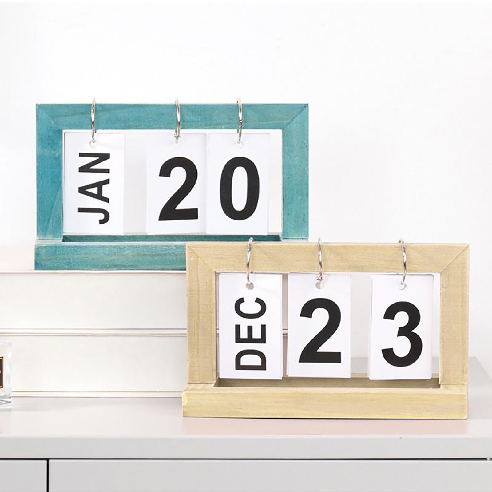 IMIKEYA The Gift Office Accessories Gifts Office Desk Accessories Retro  Decor Office Desk Decor Desktop Calendar Wood Flip Calendar Office Calendar
