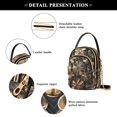 thumbnail image 4 of FORMRS Crossbody Bag for Women Quilted Travel Shoulder Cell Phone Purse with Chain Strap Handbag, Metallic Flower, 4 of 7