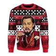 thumbnail image 3 of Ropa de otoño e invierno Suéter feo navideño con meme de Leo DiCaprio que ríe Regalo de Papá Noel Jersey para hombre 2023 Sudadera 3D, 3 of 5