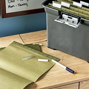 Pen+Gear Hanging File Folders, Letter Size, 1/5 Cut Tabs and Inserts, Green, Box of 25