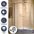 thumbnail image 5 of Grusce Shower Door Rollers Aluminum Alloy Shower Door Roller Good Stability Curved Shower Door Roller Easy to Install Roller Easy to Maintain Roller for Bathroom Doors, 5 of 7