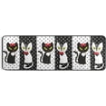 thumbnail image 5 of Dreamtimes Black White Cat Hallway Runner Rug 2'x6' Kitchen Rug with Rubber Backing Valentines Lover Non Slip Entryway Rug Runner Washable Soft Area Rug for Hallway Bedroom Kitchen Decor, 5 of 6