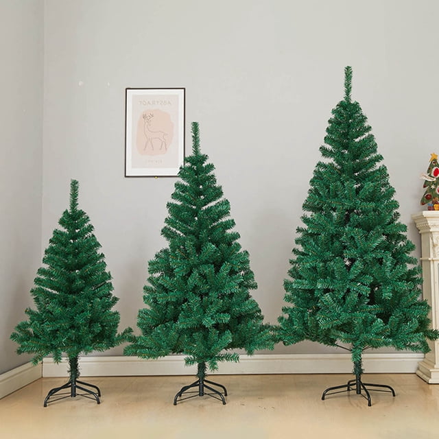 Fufafayo under $5 Artificial Christmas Tree, Flocked Pine Tree with Metal Stand, Hinged Branch Tips, Easy Setup Christmas Tree for Home, Office Decor