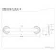 thumbnail image 2 of Kingston Brass DR914165 Camelon 16" Grab Bar, 1-1/4" Diameter, Oil Rubbed Bronze, 2 of 2