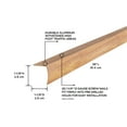 thumbnail image 3 of M-D Building Products 32009 1-1/8 In. X 1-1/8 In. X 36 In. Oak Aluminum METAL DECOR® Stair Edging w/ Screw Nails, 3 of 5