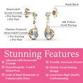 thumbnail image 2 of Cate & Chloe Isla 18k Yellow Gold Plated Stud Earrings with Swarovski Crystals Gift for Women, 2 of 9