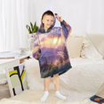 thumbnail image 6 of FORMRS Wearable Blanket Hoodie with Sleeves for Kids Cozy Flannel Sweatshirt, Beautiful Mountain, 6 of 7