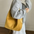 thumbnail image 3 of Handbags for Women, Leather Shoulder Bag For Women Solid Color Simple Commuting Bag (Yellow), 3 of 4