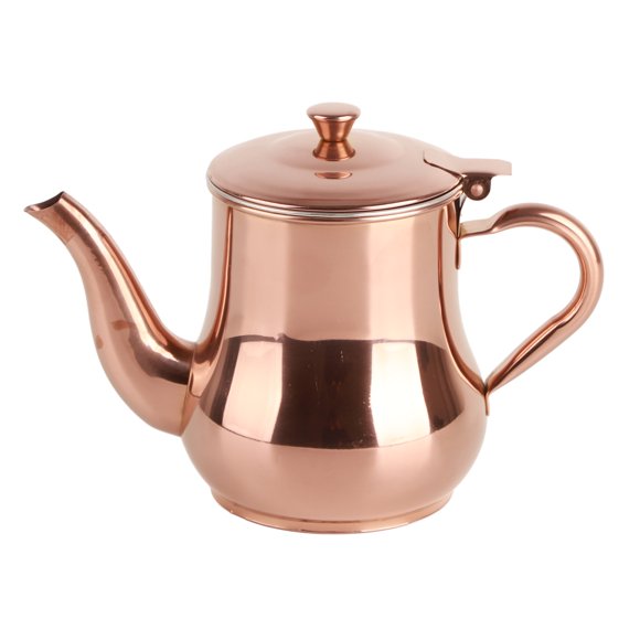 Cafetera, tetera de acero inoxidable, tetera de rosas, lata de aceite compacta y ligera