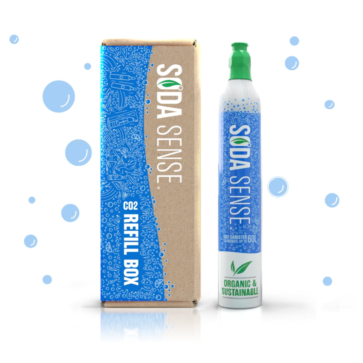 Soda Sense 60L CO2 Refill Cylinders for Soda Makers, 15 Dollars off 1st