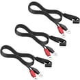 thumbnail image 1 of Mroinge Battery Ring Terminal Harness with 2ft 18AWG Cable and 2-Pin SAE Quick Disconnect Plug (3 Pack), 1 of 4