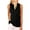 Black, variant on Women's Summer Sleeveless T Shirts Solid Color Casual Vest