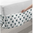thumbnail image 2 of Dog Bed Skirt, Husky Puppy Siberian Energetic Pet Alaskan Origin Sketch Style Cartoon Cold, Elastic Bedskirt Dust Ruffle Wrap Around for Bedding Decor, 4 Sizes, Blue Grey Black White, by Ambesonne, 2 of 2