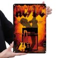 thumbnail image 3 of Placa Metal Banda ACDC Fresca Pintura Hierro Rectangular Arte Pared Artesanía 20x30cm, 3 of 9