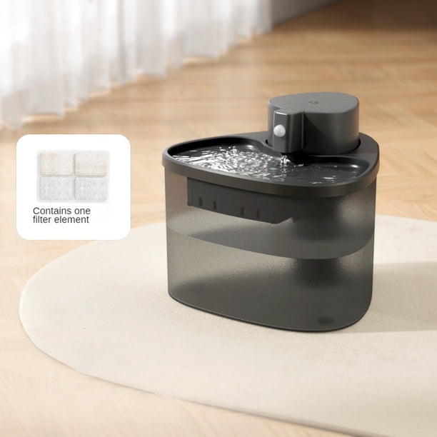Fuente de agua inteligente inalámbrica para gatos, 2 l, con sensor inteligente, dispensador automático para perros y gatos, funciona con pilas.