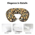 thumbnail image 4 of Xecao Mushrooms Honeycomb Print Memory Foam Cervical Neck Pillow Versatile U-Shaped Pillows for Home,Office,Camping,Travelling,Soft Washable Cover, 4 of 8