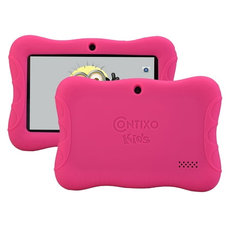 Tablet Tc1000 Series - Contixo Defender Series Silicone 7 inch Android Tablet Cover Case (Pink)