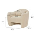 thumbnail image 4 of Beautiful Barrymore Teddy Accent Chair by Drew Barrymore, Cream Tweed, 4 of 12