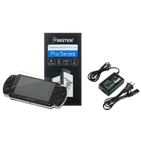 Insten For SONY PSP 1000 2000 Slim Lite 3000 LCD Screen Protector + AC Wall Travel Adapter Charger